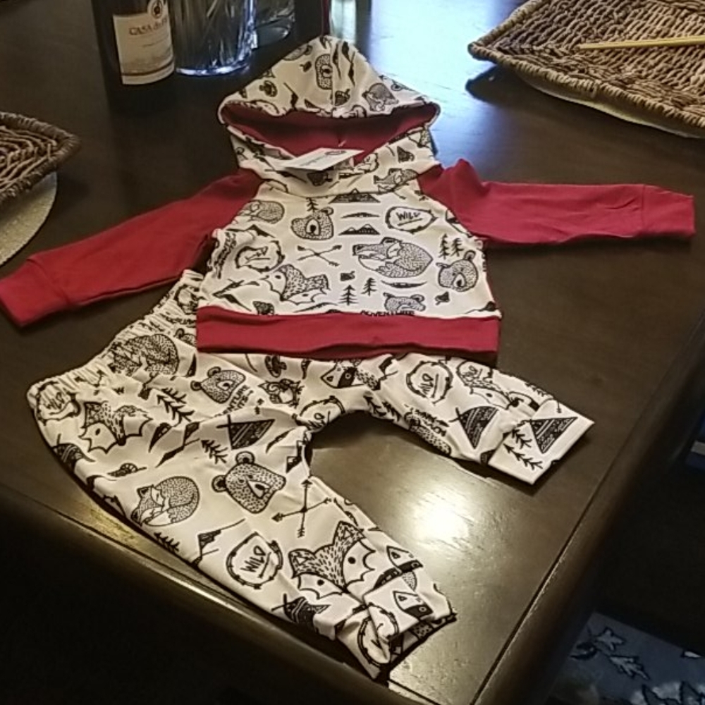 Hooded Longsleeve Shirt w/ a matching Jogger Pants